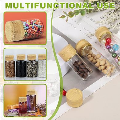 7mL Small Clear Bottles Glass Empty Jars Vials for DIY Transparent Yellow