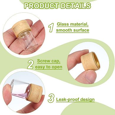 7mL Small Clear Bottles Glass Empty Jars Vials for DIY Transparent Yellow