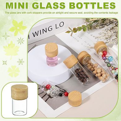 7mL Small Clear Bottles Glass Empty Jars Vials for DIY Transparent Yellow