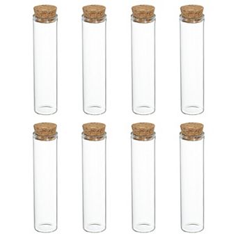25mL Mini Glass Bottles with Cork Stoppers, for Crafts Party Transparent Yellow