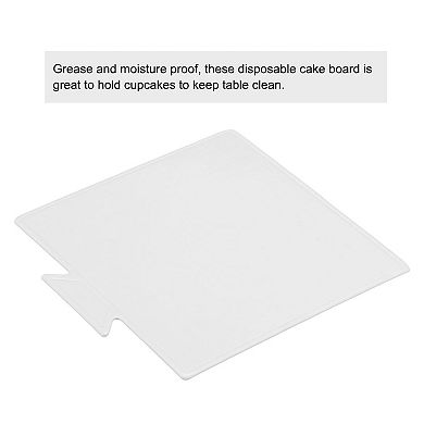 3.3 x 3.6 inch 200Pcs Square Mini Cake Boards, Mousse Cake Cardboards Dessert Displays