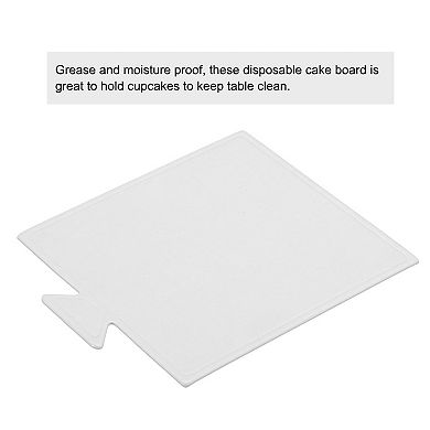 2.8 x 2.8 inch 100Pcs Mousse Cake Cardboards Square Cake Bases Plates