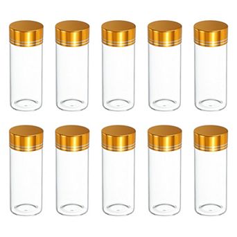 30mL Mini Glass Bottles with Lids Small Clear Bottles Glass Transparent
