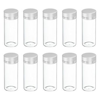 30mL Mini Glass Bottles with Lids Small Clear Bottles Glass Transparent