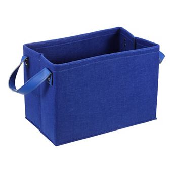 Felt Storage Basket Collapsible Storage Bins with PU Handle Foldable 1 pc