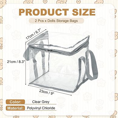Doll Storage Bags, Foldable Cloth Storage Totes Waterproof Room Organizer Bag 2Pcs