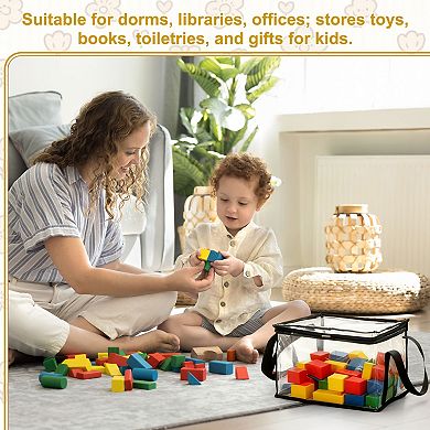Doll Storage Bags, Foldable Cloth Storage Totes Waterproof Room Organizer Bag 2Pcs