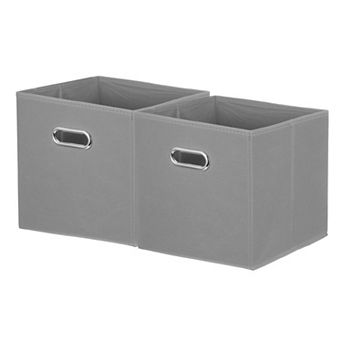 Storage Cubes, Fabric Storage Bins with Circular Handle, Foldable Cube Organizer 2 pc