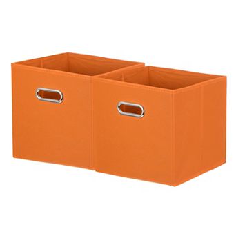 Storage Cubes, Fabric Storage Bins with Circular Handle, Foldable Cube Organizer 2 pc