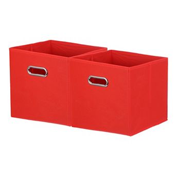 Storage Cubes, Fabric Storage Bins with Circular Handle, Foldable Cube Organizer 2 pc