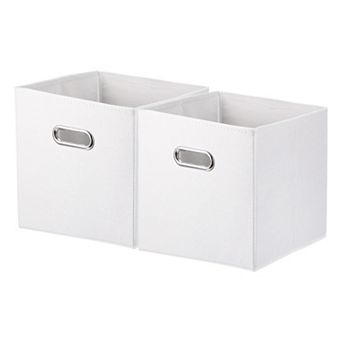 Storage Cubes, Fabric Storage Bins with Circular Handle, Foldable Cube Organizer 2 pc