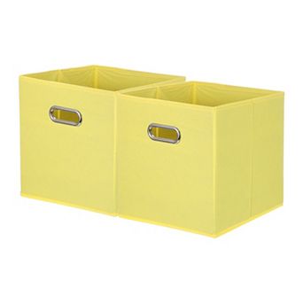 Storage Cubes, Fabric Storage Bins with Circular Handle, Foldable Cube Organizer 2 pc