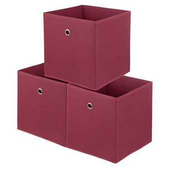 Storage Cubes Fabric Storage Bins with Circular Handle Foldable 3 pc