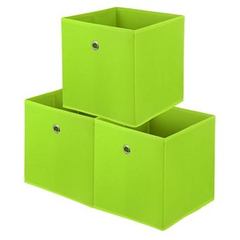 Storage Cubes Fabric Storage Bins with Circular Handle Foldable 3 pc