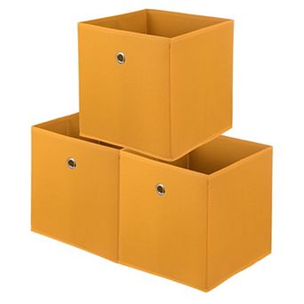 Storage Cubes Fabric Storage Bins with Circular Handle Foldable 3 pc