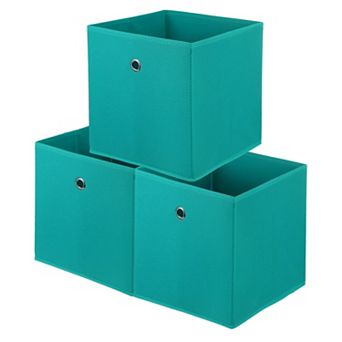 Storage Cubes Fabric Storage Bins with Circular Handle Foldable 3 pc