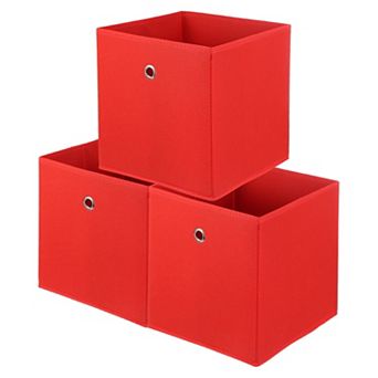 Storage Cubes Fabric Storage Bins with Circular Handle Foldable 3 pc