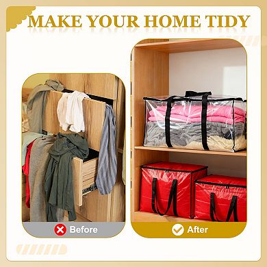 2Pcs Moving Bags, Foldable Heavy Duty Storage Totes Waterproof Packing Bags