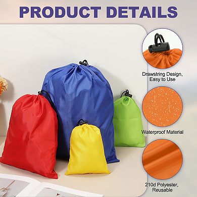 6 x 8", 5Pcs Polyester Drawstring Bag with Toggle