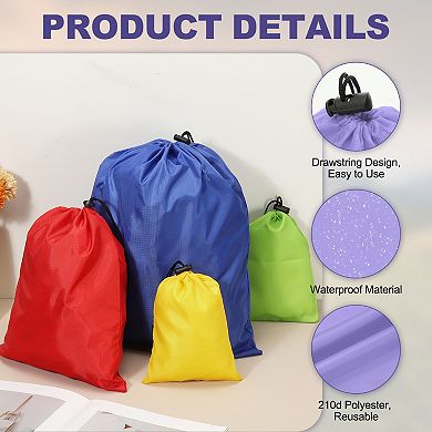 14 x 16", 5Pcs Polyester Drawstring Bag with Toggle