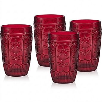 Drinking Glass Set, Highball Tumblers for Water, Juice & Beverages