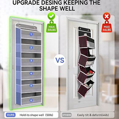 Over Door Heavy Duty Hanging Organizer with 50lb Load Capacity