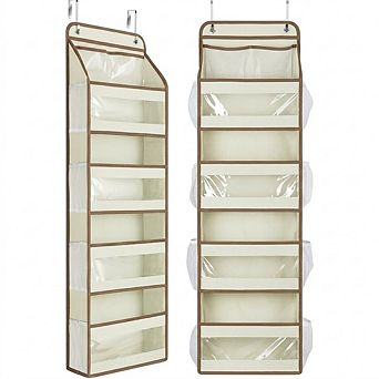 Over Door Swing-Proof Organizer with Clear PVC Window Pockets