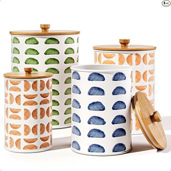 Patterned Kitchen Canister Set