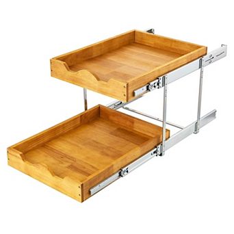 2 tier Pull-Out Wood Cabinet Drawer