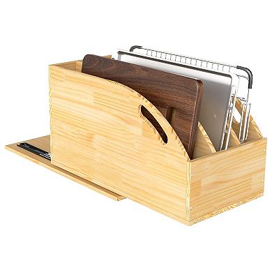 Wooden Pull-Out Cabinet Organizer