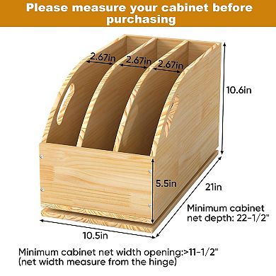 Wooden Pull-Out Cabinet Organizer