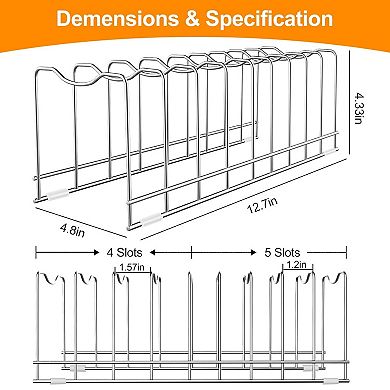 10-Tier Pot Lid Organizer Rack