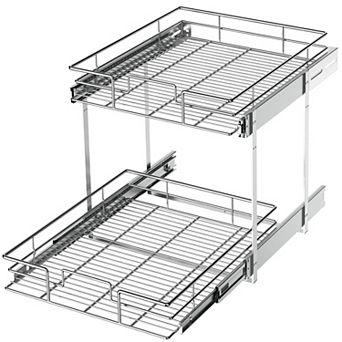 2 tier Sliding Cabinet Shelf