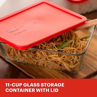 11-Cup Glass Storage Container with BPA-Free Lid