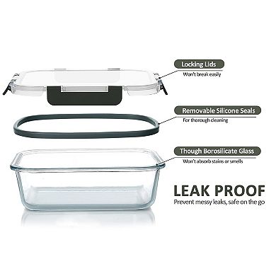 2-Pack 80oz & 36oz Glass Containers