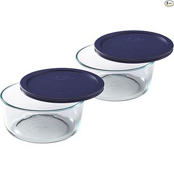 2-Pack 7 cup Glass Storage Dishes