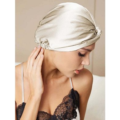 Pure Silk Knot-Front Hair Bonnet