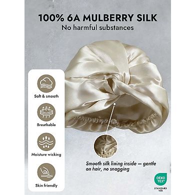 Pure Silk Knot-Front Hair Bonnet