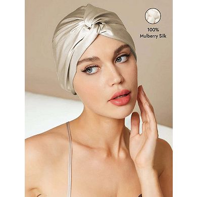 Pure Silk Knot-Front Hair Bonnet