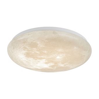 C Cattleya 15-Inch Dimmable Moon LED Flush Mount Ceiling Light