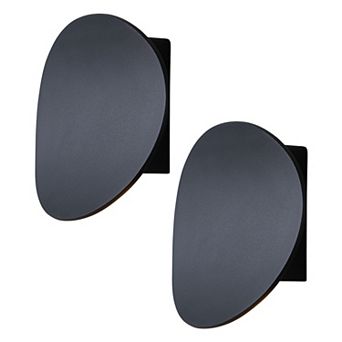 C Cattleya 2-Pack Modern Black Aluminum LED Outdoor Wall Lights
