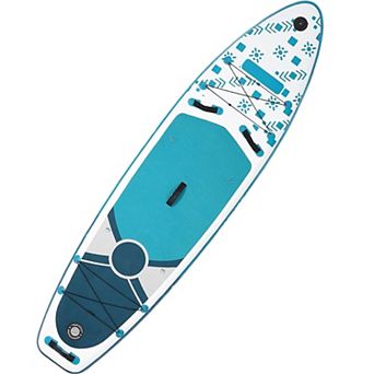 Bohemian Inflatable Stand Up Paddleboard, Blow Up SUP with Camera Mount and Paddle Holder