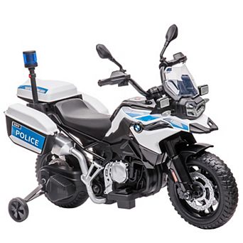12V Kids Electric Police Motorcycle Ride On Toy with Training Wheels and Emergency Lights