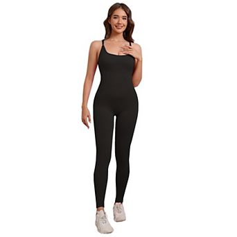 Women's Yoga Jumpsuit Criss-Cross Back One Piece Sleeveless Bodysuit Jumpsuits