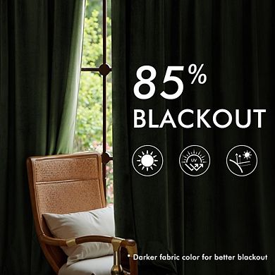 Velvet Blackout Curtains, Thermal Pinch Pleat Window Drapes