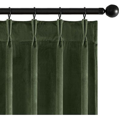 Velvet Blackout Curtains, Thermal Pinch Pleat Window Drapes