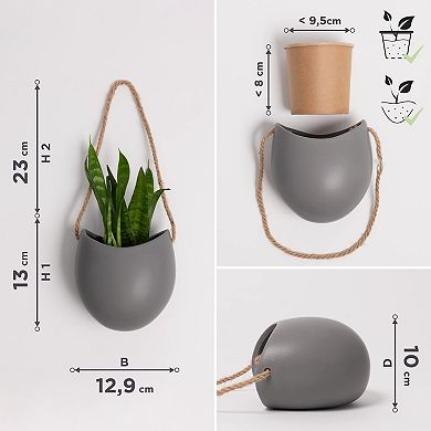 Ceramic Wall Planter For Indoor Outdoor Decor