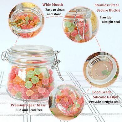 Glass Storage Jar Set with Airtight Lids, Wide Mouth Food Canisters