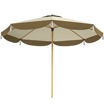 Aoolive 8.7 FT Outdoor 2 tier Vented Umbrella, 2-Section Design Patio Sunshade with No Base