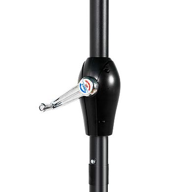 Aoolive 10FT Auto-Tilt Outdoor Umbrella, 3-Tier Vented Sunshade with Hand Crank